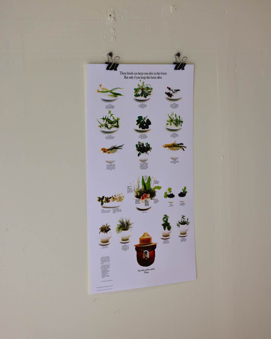Smokey The Bear "Eat Your Greens" Vintage Print